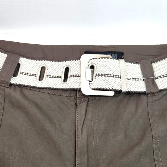 NWOT Original NM Belted Clam Digger Capri-to-Long Cargo Pants Brown Khaki (16) - Picture 4 of 13